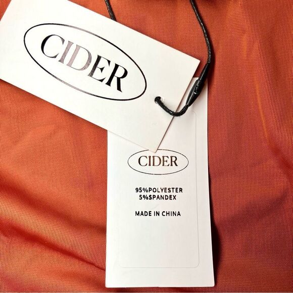 Cider Collared Velvet Long Sleeve Mini Dress in Rust/Gold Women’s XL - Picture 6 of 6